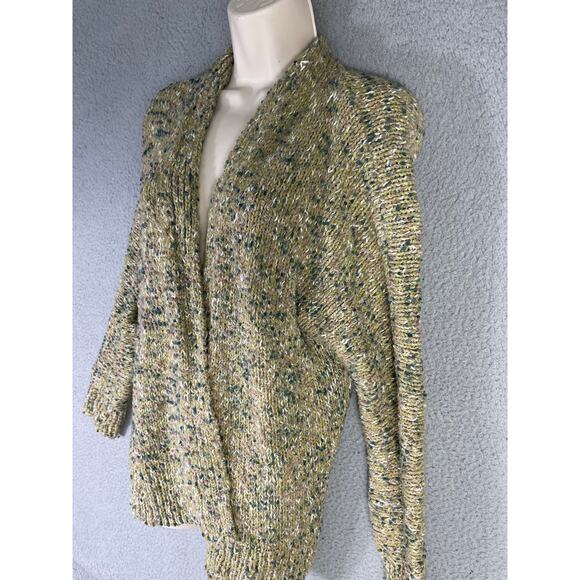 J. Jill Open Front Chunky Knit Cardigan Multicolor Speckled‎ Sweater Women's XS - Picture 10 of 12